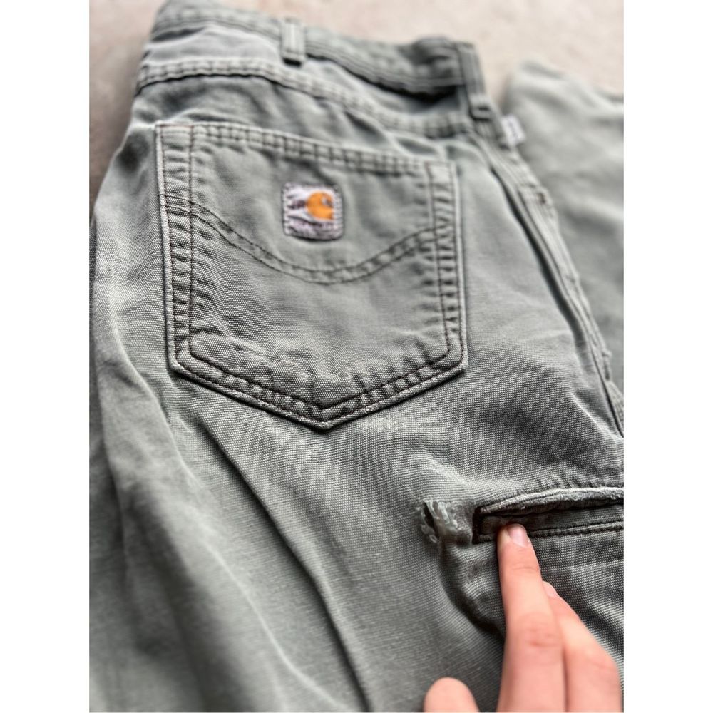 Carhartt Carpenter Earth tone green pants - Picture 2 of 4